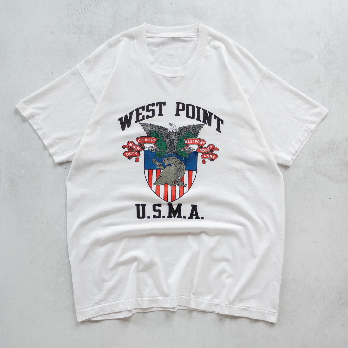 Vintage 80s West Point Military Academy Tee - L