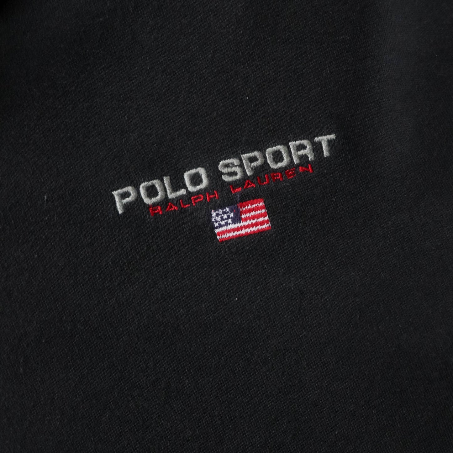 Polo Sport Embroidered Spellout Rugby Jumper - 90s (L)
