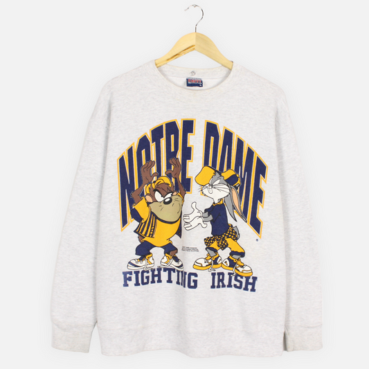 Vintage 1993 Notre Dame Looney Tunes Sweatshirt - L
