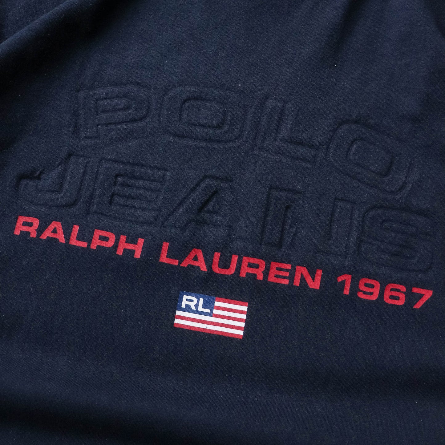 Polo Jeans Co Embossed Spellout Tee - 90s (XL)