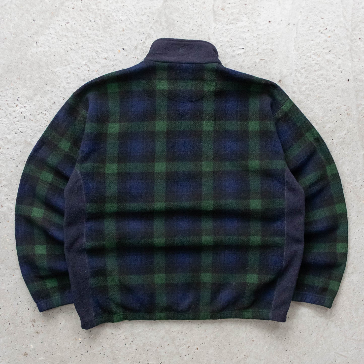Chaps Ralps Lauren Plaid 1/4 Zip Fleece Pullover - 90s (L)