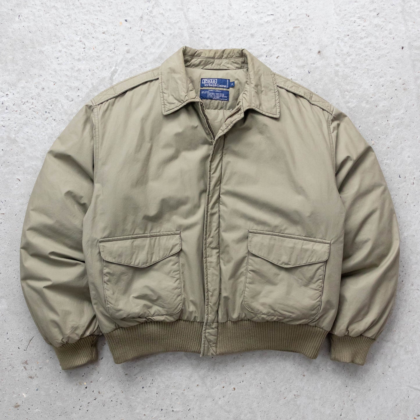 Polo Ralph Lauren A-2 Bomber Puffer Jacket - 80s (M)