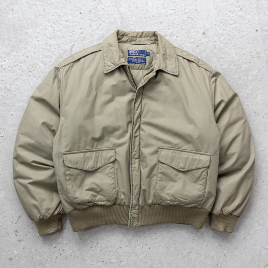 Polo Ralph Lauren A-2 Bomber Puffer Jacket - 80s (M)