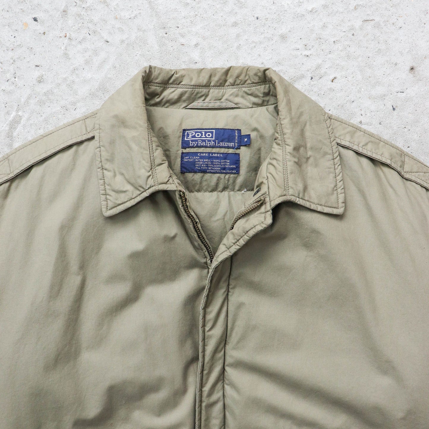 Polo Ralph Lauren A-2 Bomber Puffer Jacket - 80s (M)