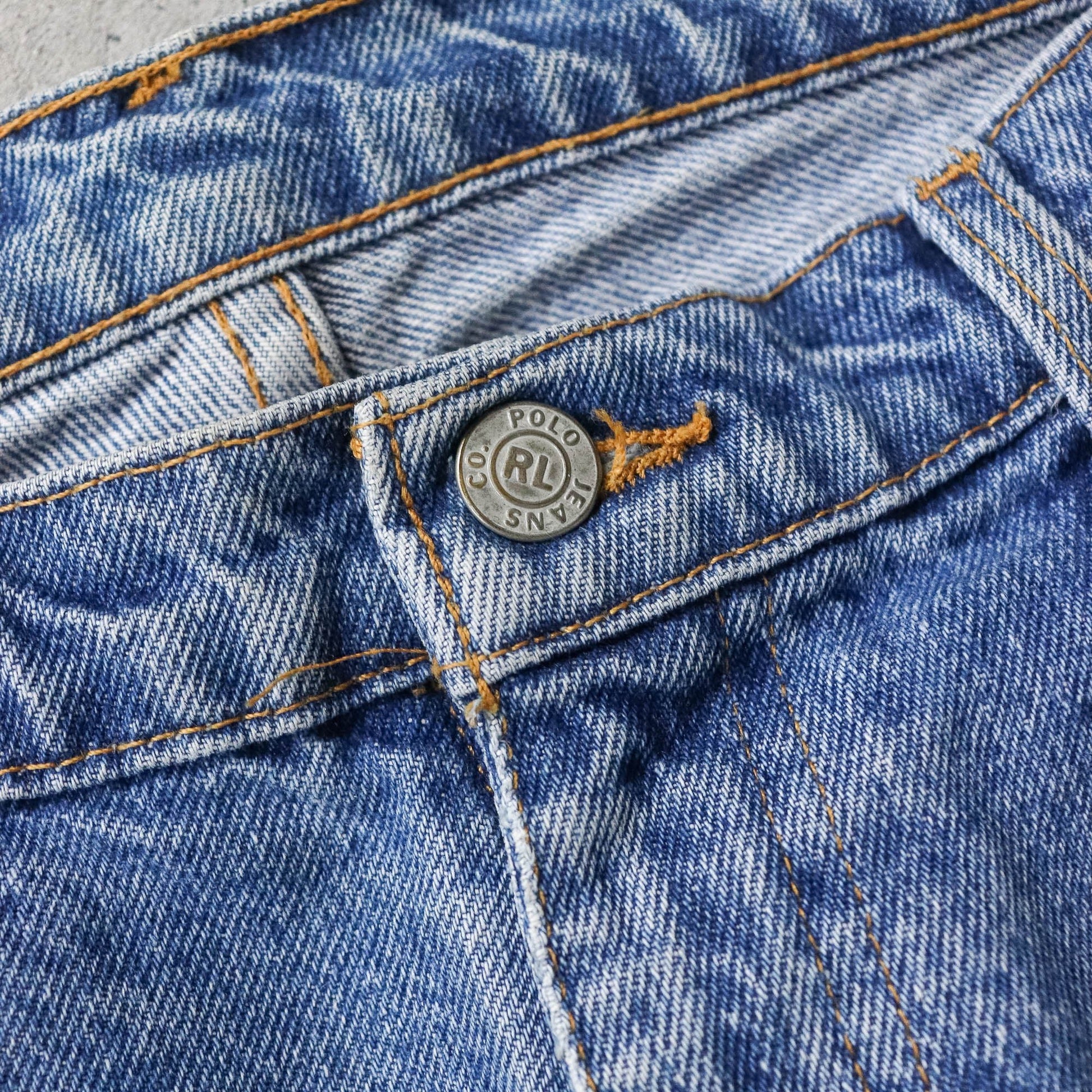 Polo Ralph Lauren Mid Wash Denim Jeans - 90s (34x31) - AL Vintage