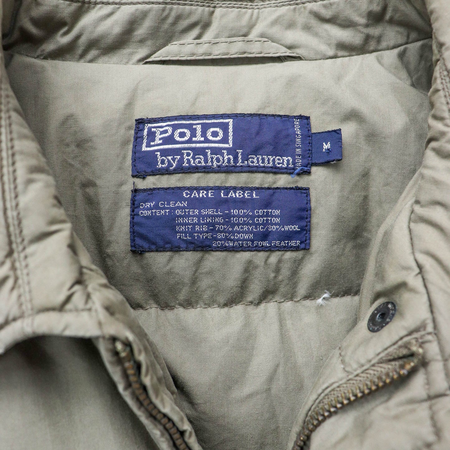 Polo Ralph Lauren A-2 Bomber Puffer Jacket - 80s (M)