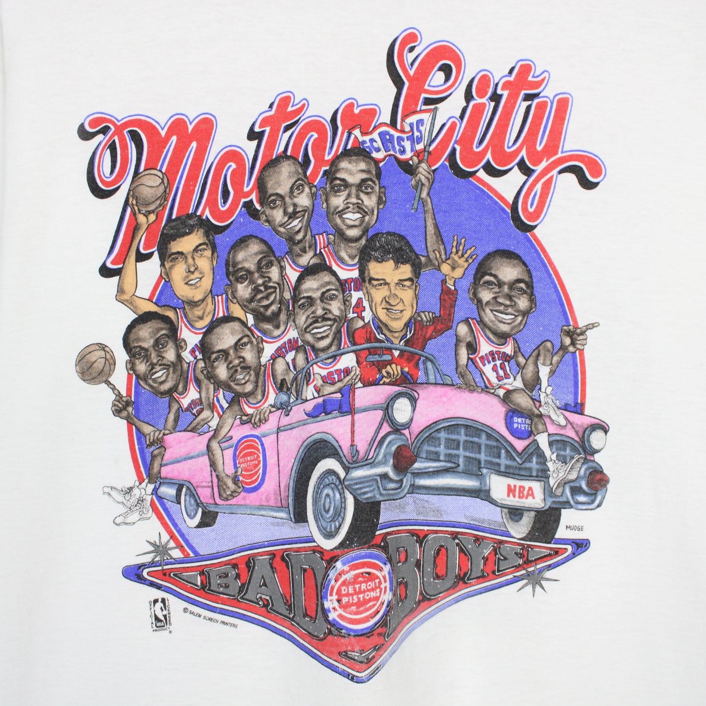 Vintage 1989 Detroit Pistons Bad Boys NBA Tee - M/L