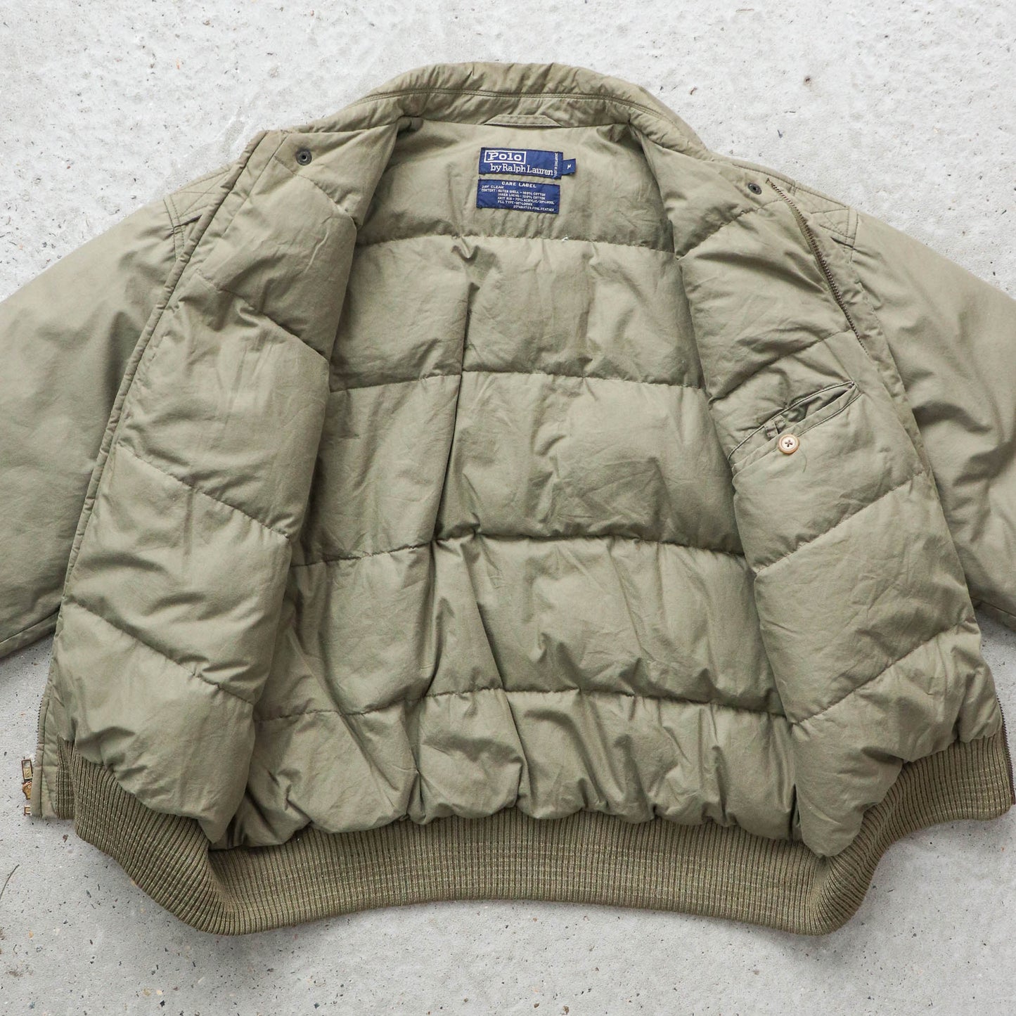 Polo Ralph Lauren A-2 Bomber Puffer Jacket - 80s (M)