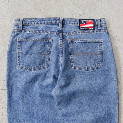 Polo Ralph Lauren Mid Wash Denim Jeans - 90s (34x31) - AL Vintage