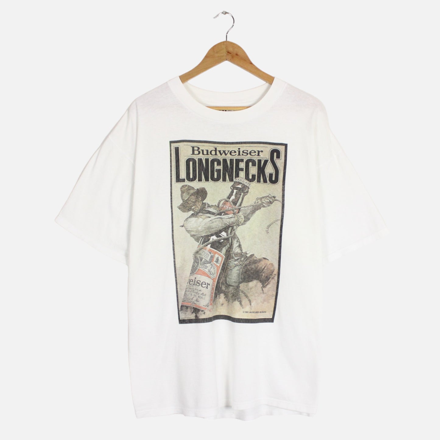 Vintage 90's Budweiser Longnecks Tee - L