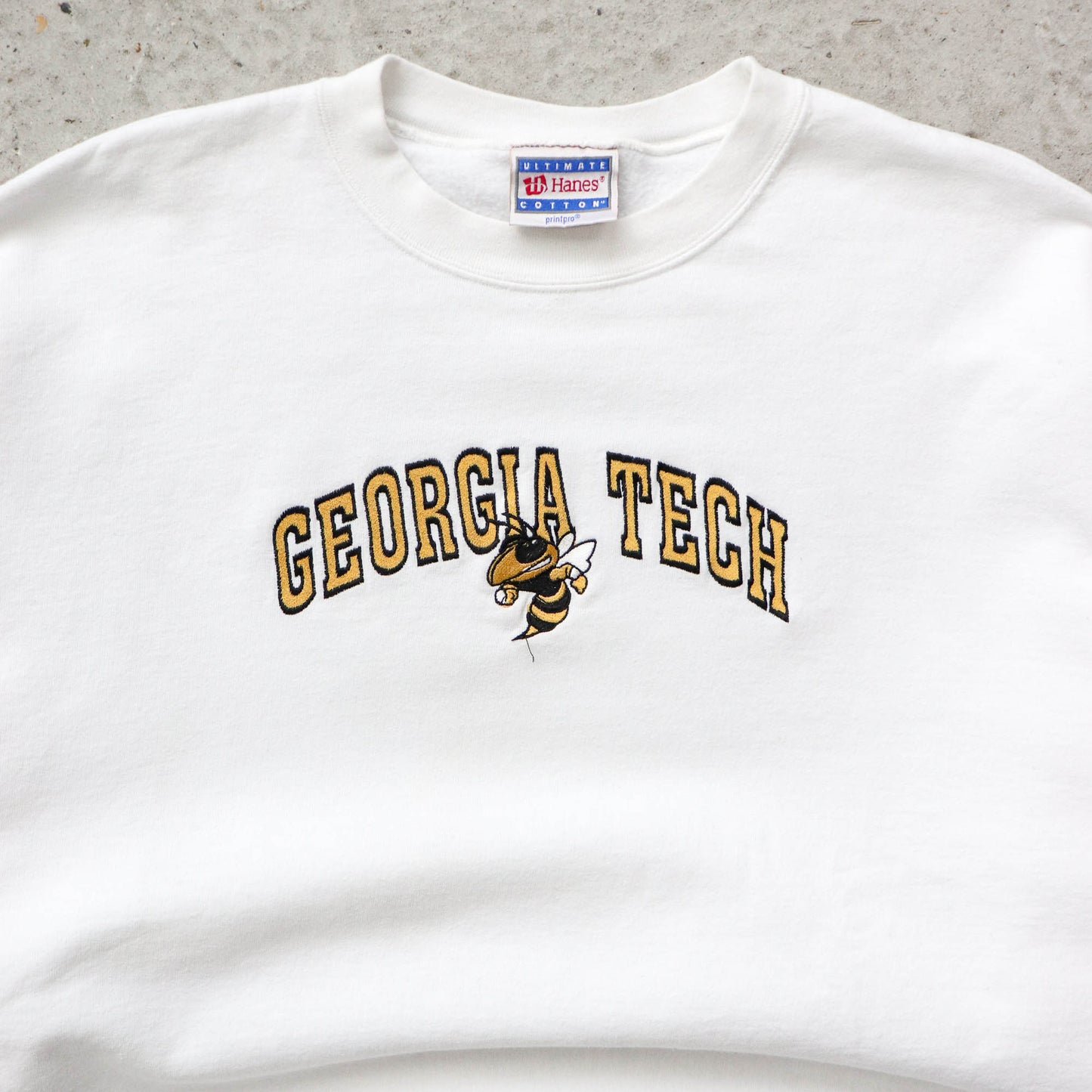 Georgia Tech Yellow Jackets Embroidered Sweatshirt - 90s (XL)