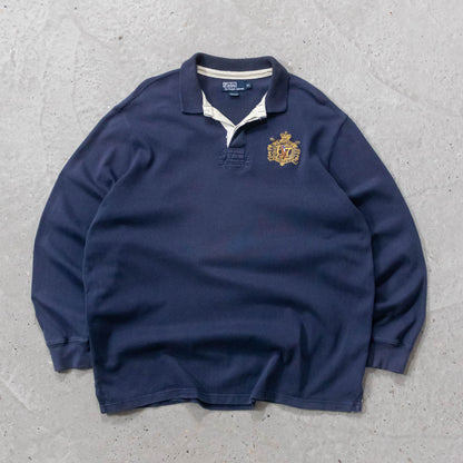 Polo Ralph Lauren Embroidered Crest Rugby Shirt - 2000s (XL)