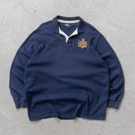 Polo Ralph Lauren Embroidered Crest Rugby Shirt - 2000s (XL)