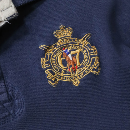 Polo Ralph Lauren Embroidered Crest Rugby Shirt - 2000s (XL)