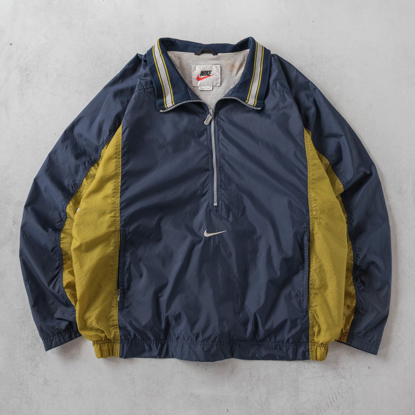 Vintage 90s Nike Swoosh 1/4 Zip Pullover Jacket - L