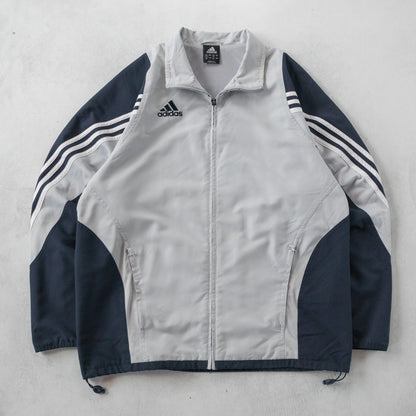 Vintage 2000s Adidas 3-Stripe Windbreaker Jacket - L