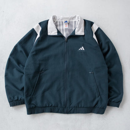 Vintage 90s Adidas 3-Stripe Windbreaker Jacket - M