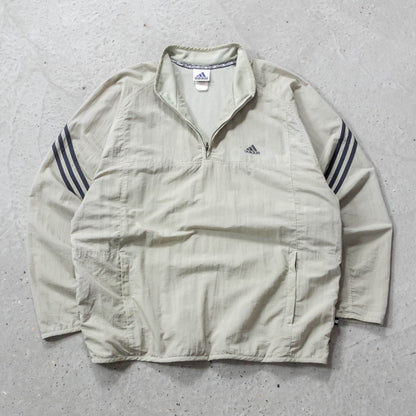 Adidas 3-Stripe 1/4 Zip Windbreaker Jacket - 90s (XL)