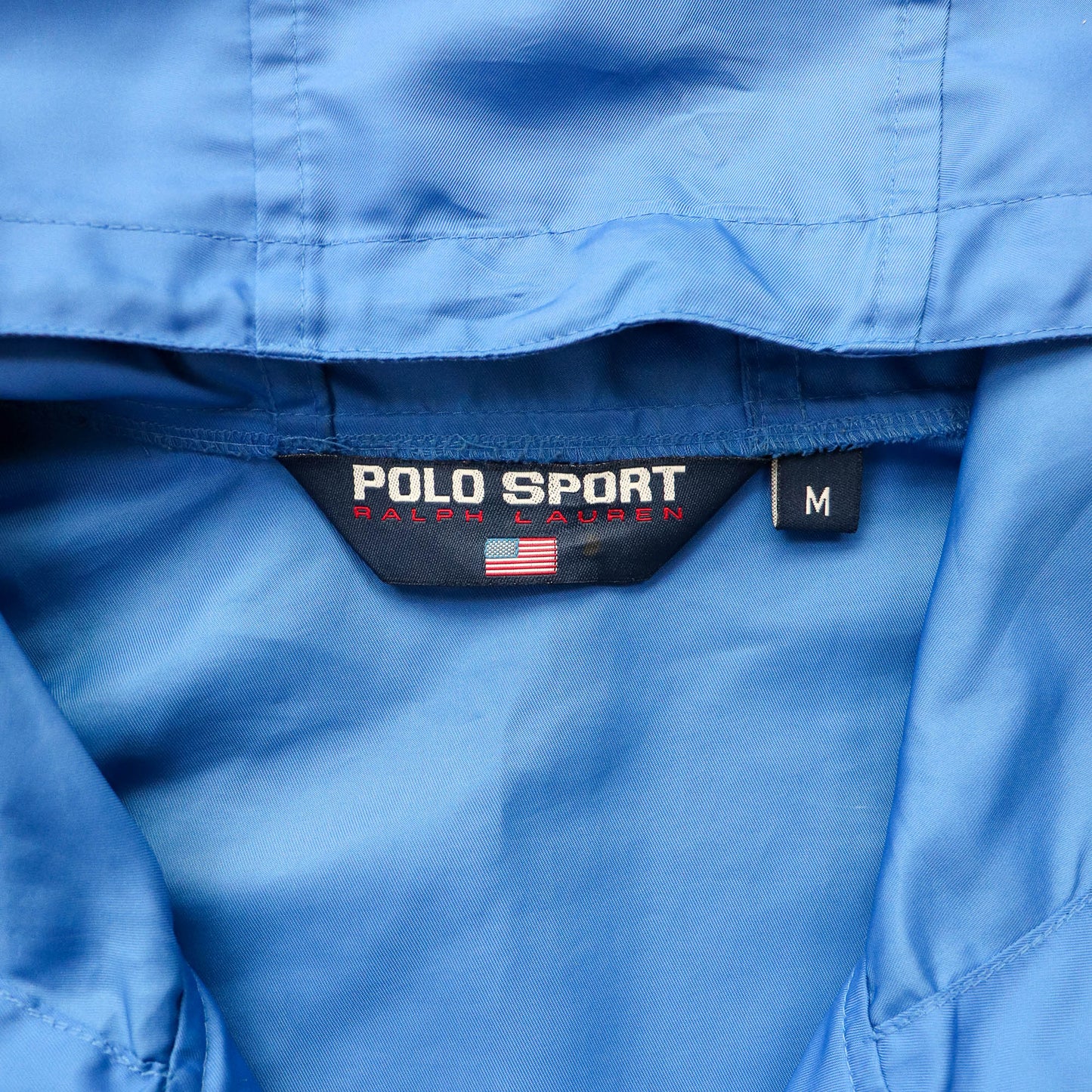 Polo Sport Spellout Hooded Windbreaker Jacket - 90s (M)