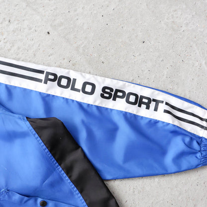 Polo Sport Spellout Hooded Windbreaker Jacket - 90s (M)