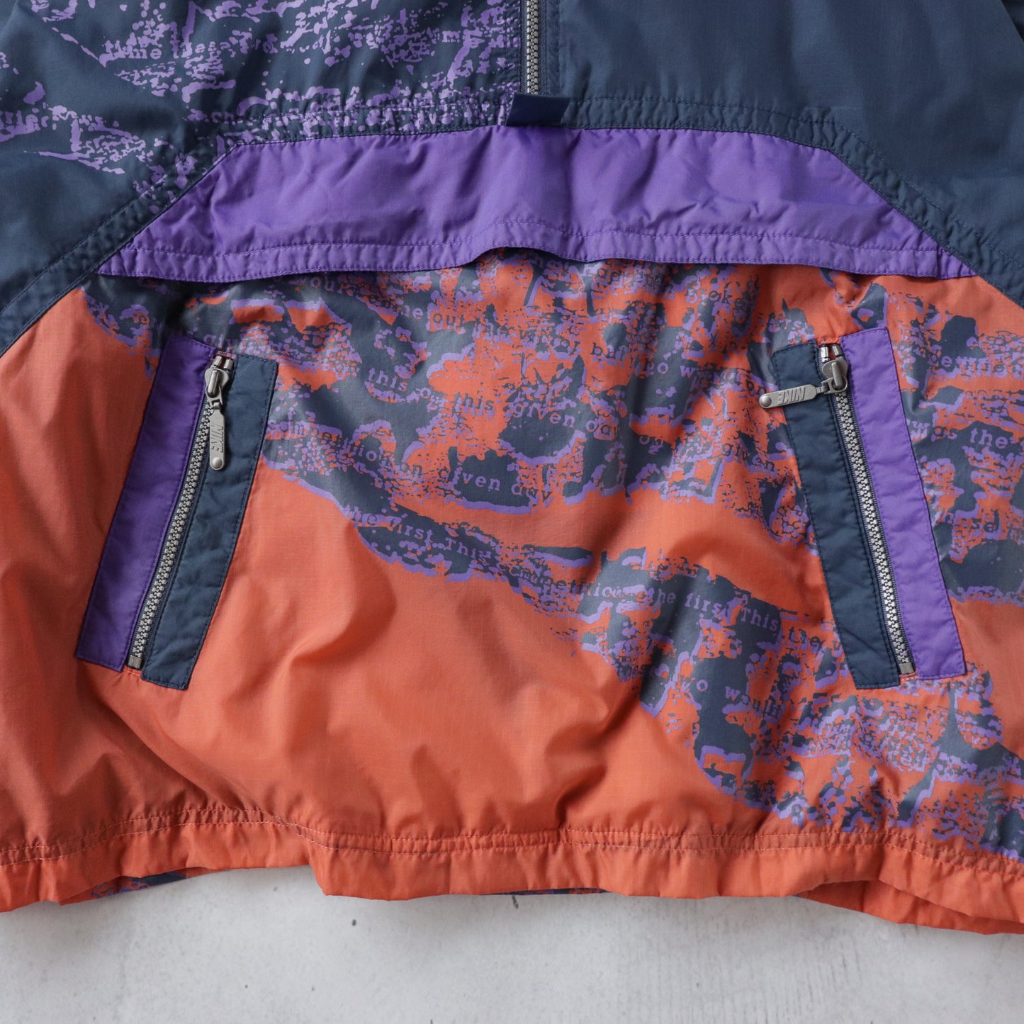 Vintage 80s Nike Abstract 1/4 Zip Anorak Jacket - L