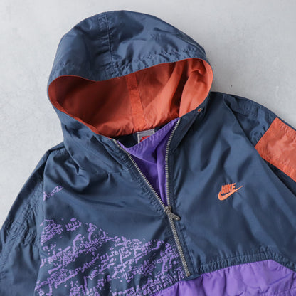 Vintage 80s Nike Abstract 1/4 Zip Anorak Jacket - L