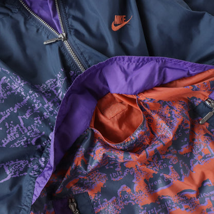 Vintage 80s Nike Abstract 1/4 Zip Anorak Jacket - L