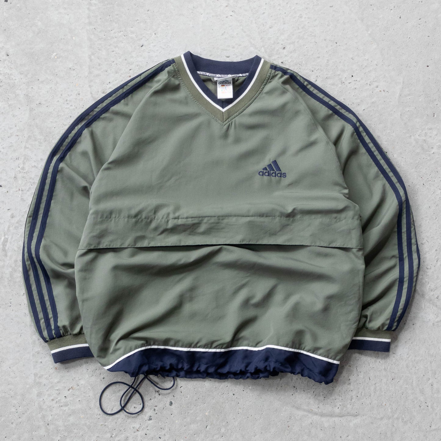 Adidas 3-Stripe Pullover Windbreaker Jacket - 90s (M)