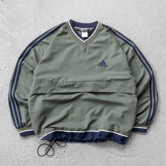 Adidas 3-Stripe Pullover Windbreaker Jacket - 90s (M)