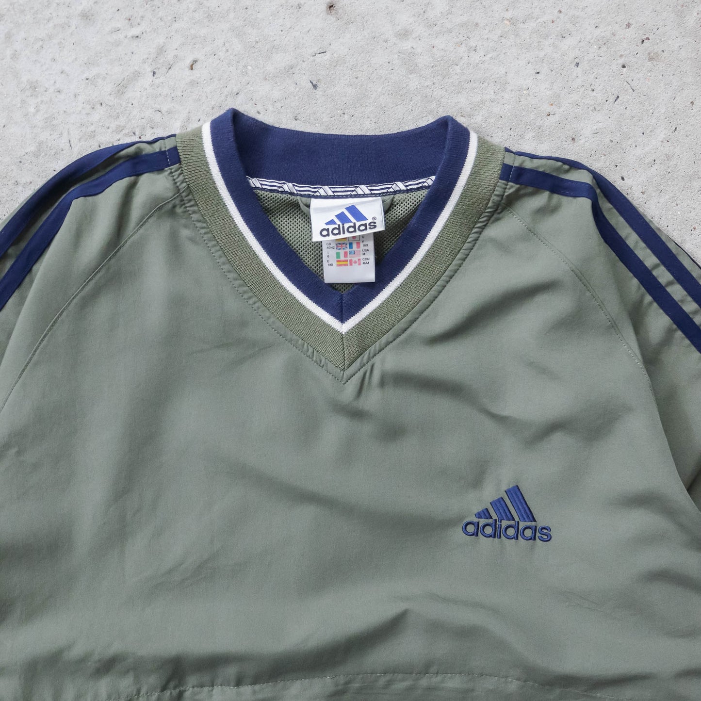 Adidas 3-Stripe Pullover Windbreaker Jacket - 90s (M)