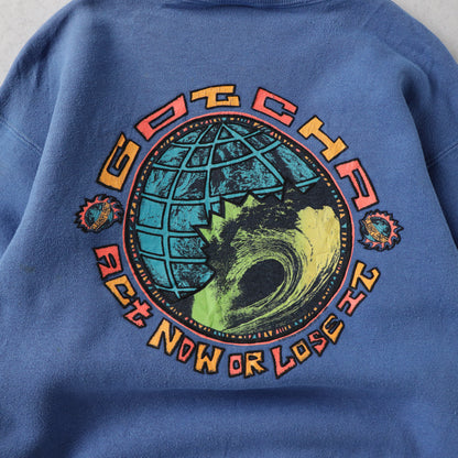 Vintage 80s Gotcha Clean Planet Surf Sweatshirt - S