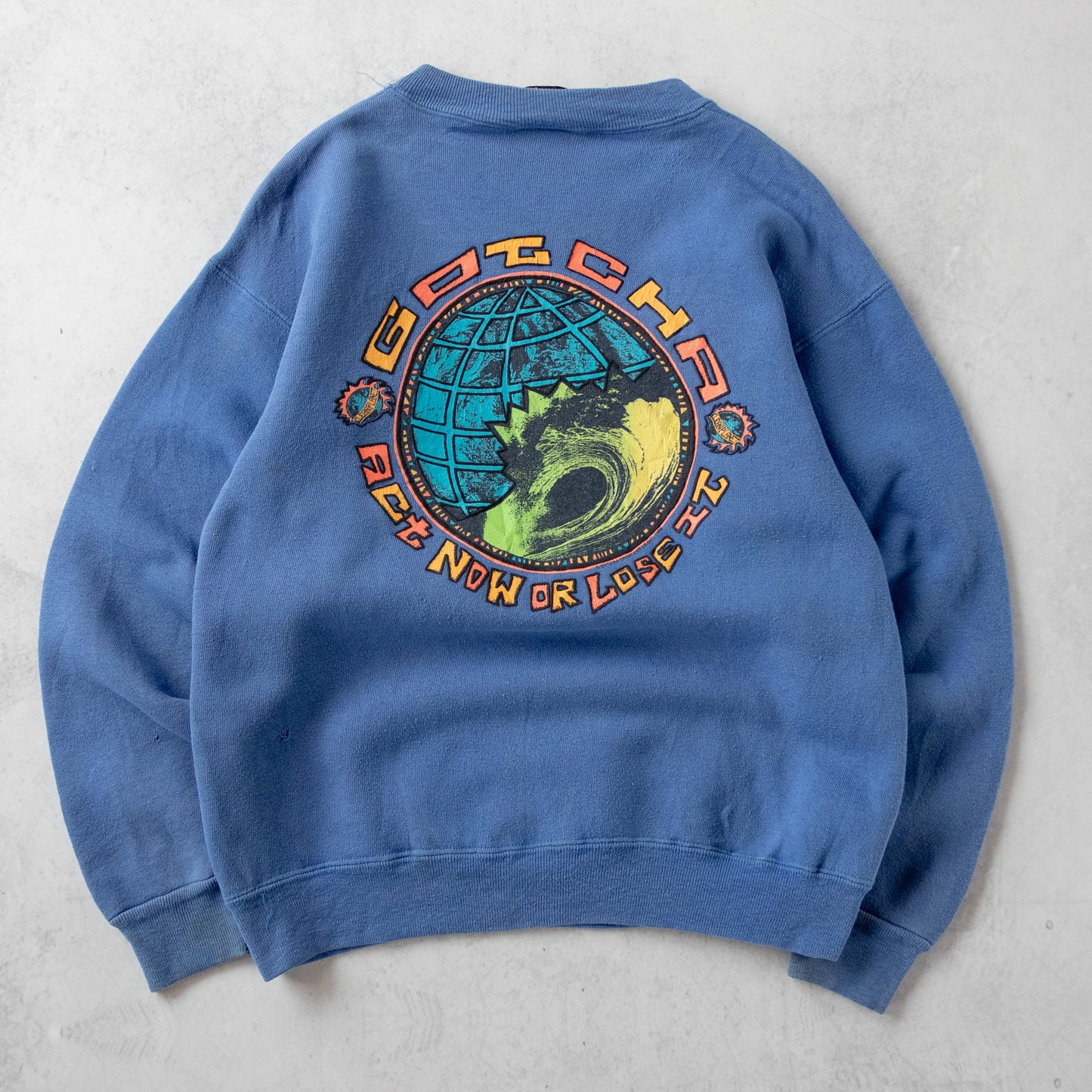 Vintage 80s Gotcha Clean Planet Surf Sweatshirt - S