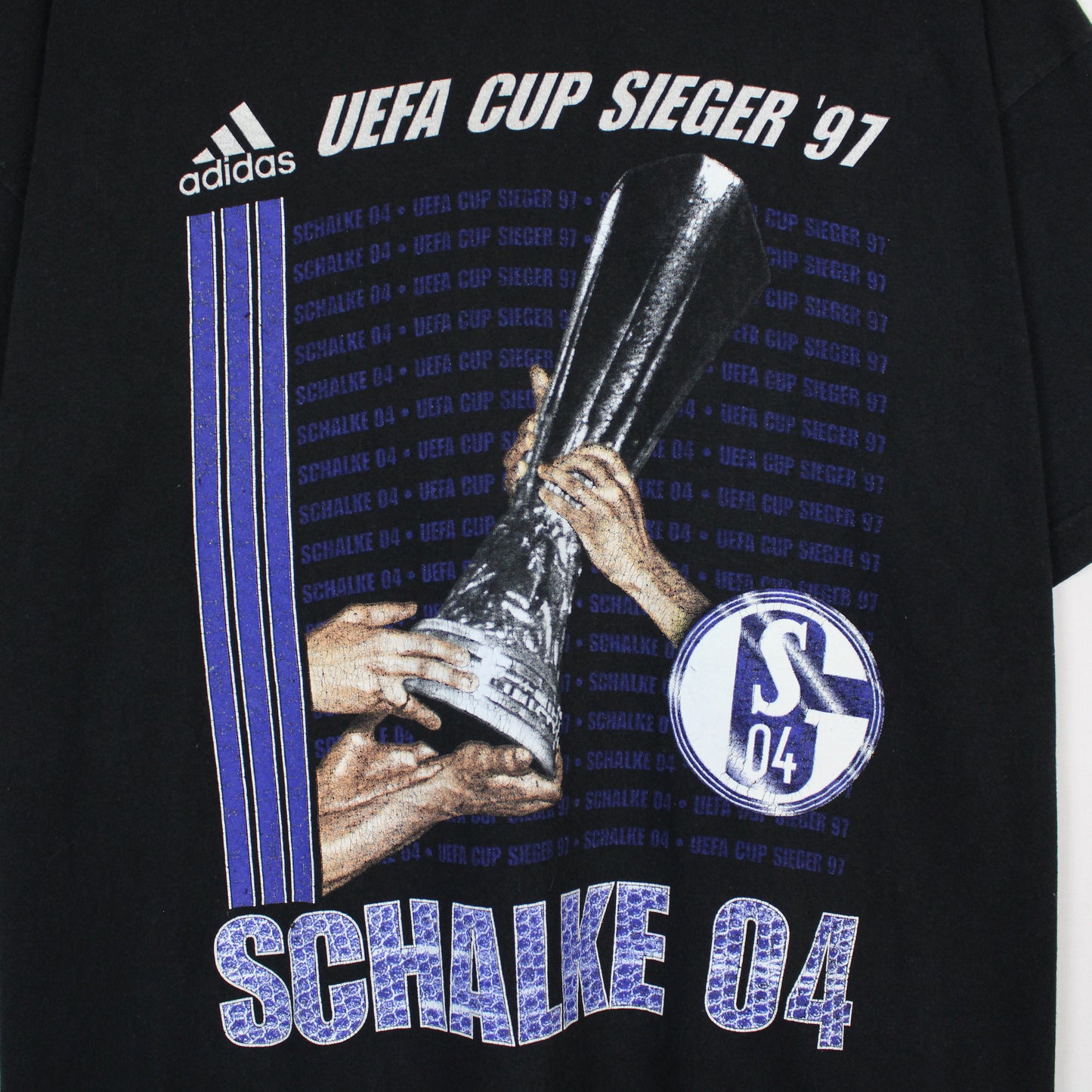 Vintage 1997 Schalke 04 UEFA Champions Tee - L