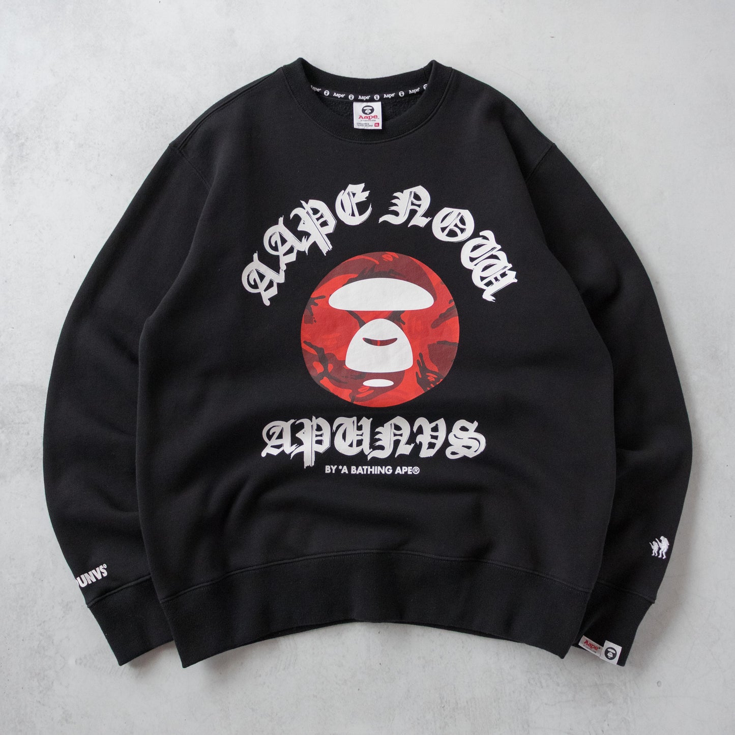 AAPE x Bathing Ape Red Camo Sweatshirt - XL