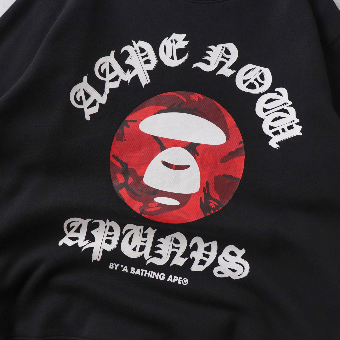 AAPE x Bathing Ape Red Camo Sweatshirt - XL