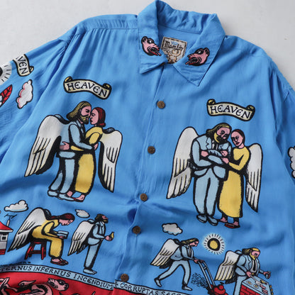 Vintage 90s Mambo Theology Heaven & Hell Loud Shirt - XL