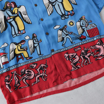 Vintage 90s Mambo Theology Heaven & Hell Loud Shirt - XL