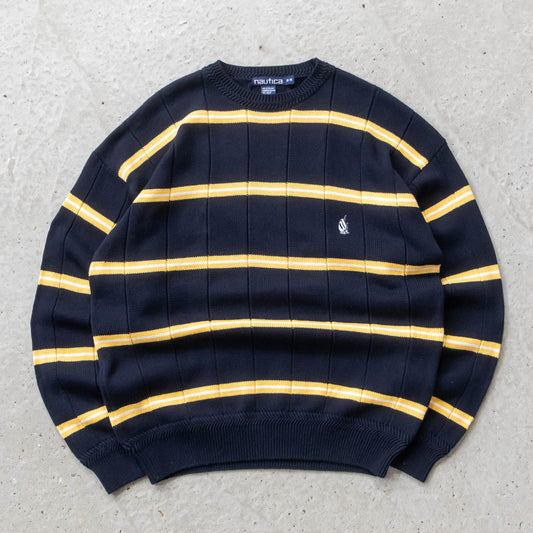 Nautica Striped Knit Sweater - 90s (M) - AL Vintage