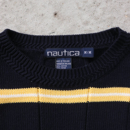 Nautica Striped Knit Sweater - 90s (M) - AL Vintage