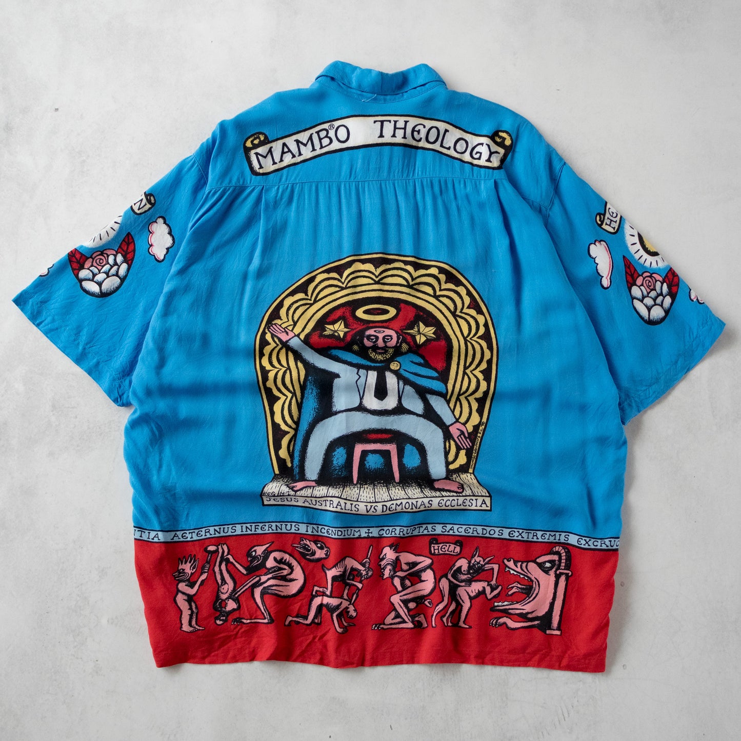 Vintage 90s Mambo Theology Heaven & Hell Loud Shirt - XL