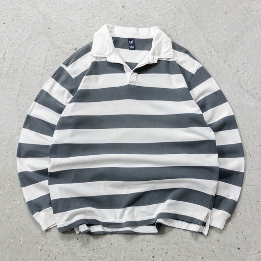 GAP Striped Rugby Shirt - 2000s (L)