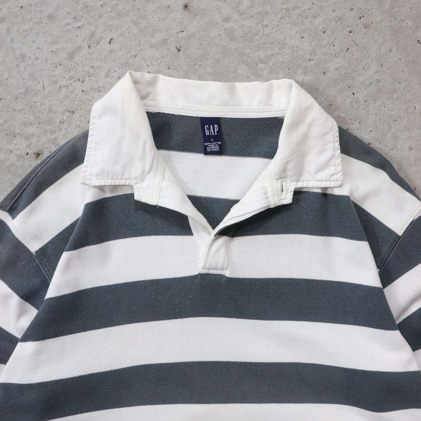 GAP Striped Rugby Shirt - 2000s (L)