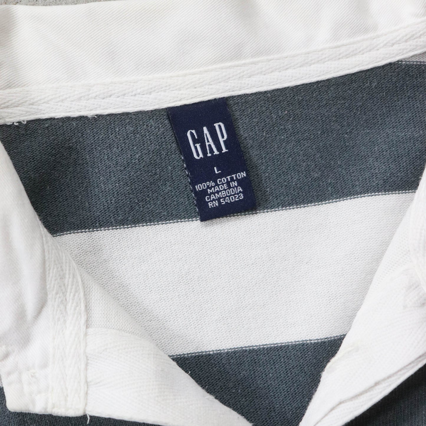 GAP Striped Rugby Shirt - 2000s (L)