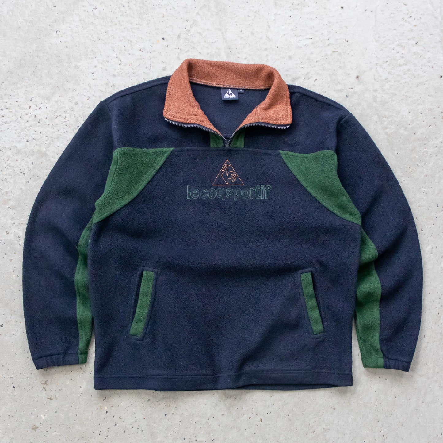Le Coq Sportif Colourblock Fleece Pullover - 90s (M)