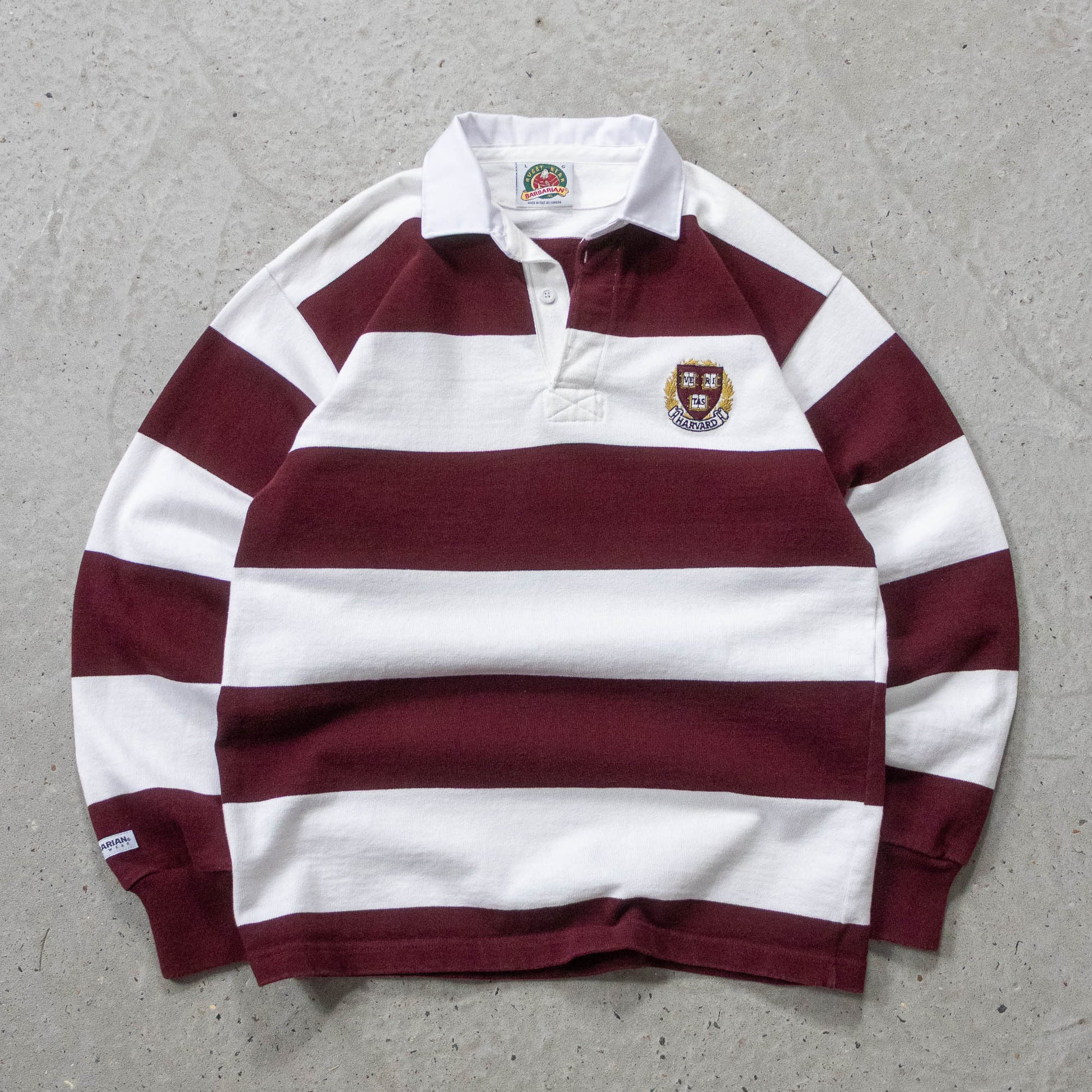 Harvard University Barbarian Rugby Shirt - 90s (L) - AL Vintage