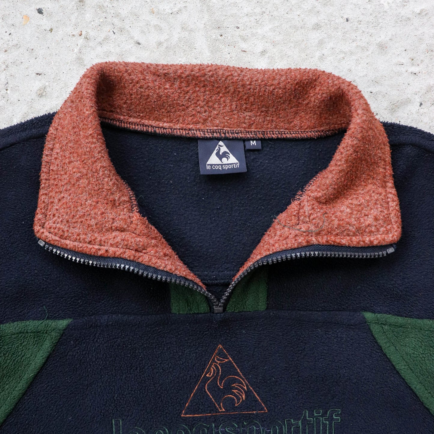 Le Coq Sportif Colourblock Fleece Pullover - 90s (M)