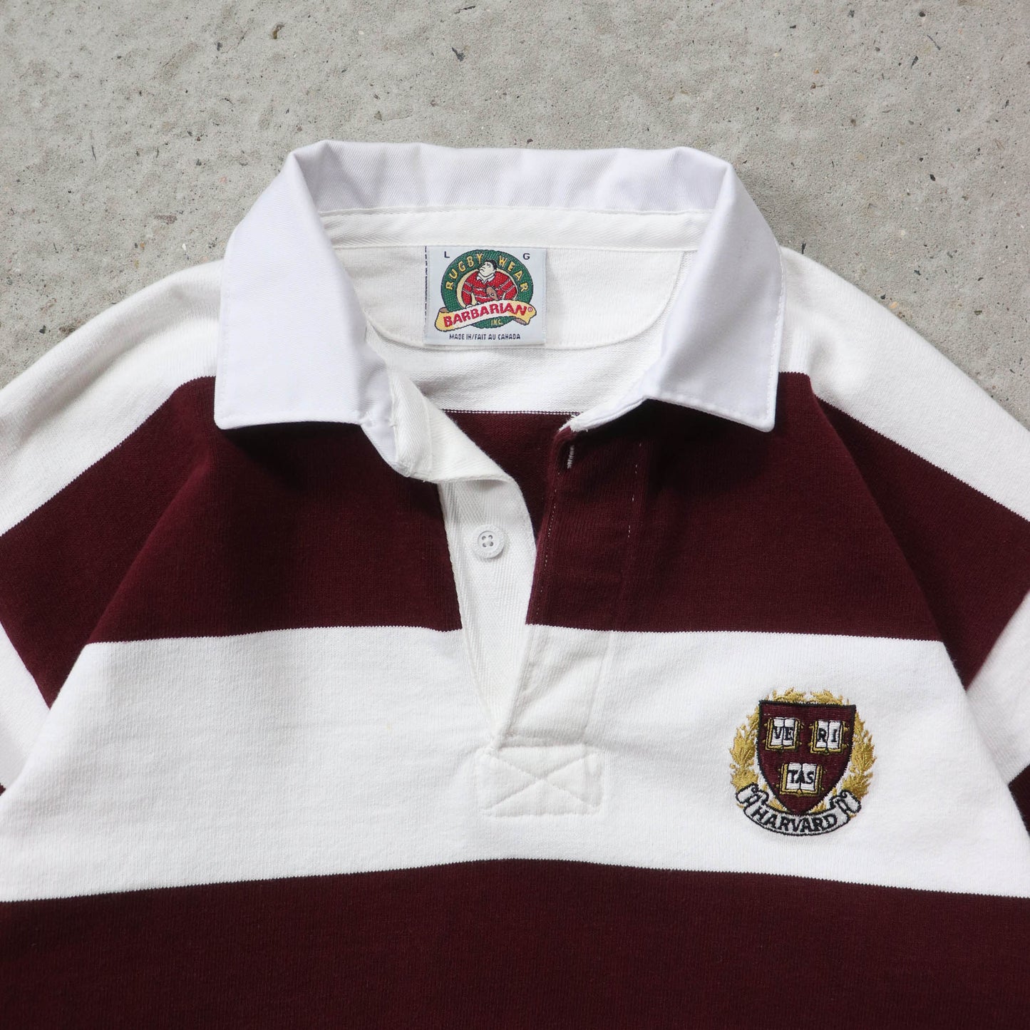 Harvard University Barbarian Rugby Shirt - 90s (L) - AL Vintage