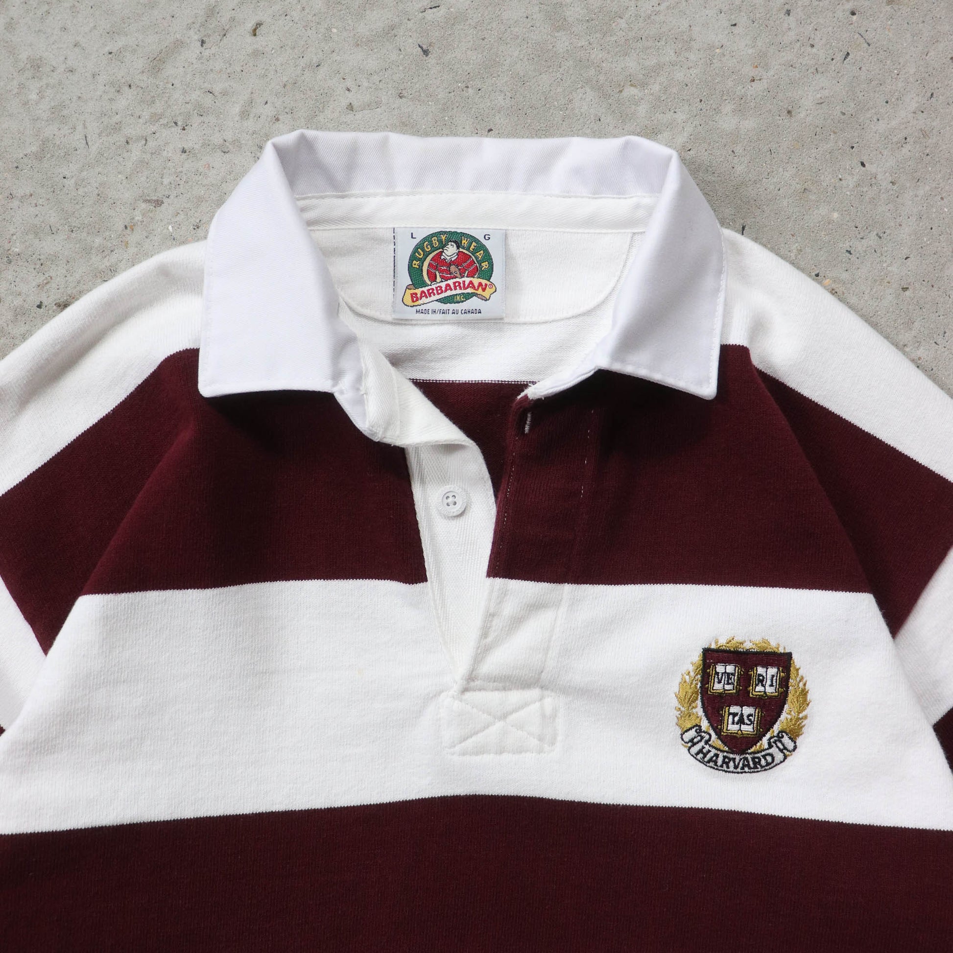 Harvard University Barbarian Rugby Shirt - 90s (L) - AL Vintage