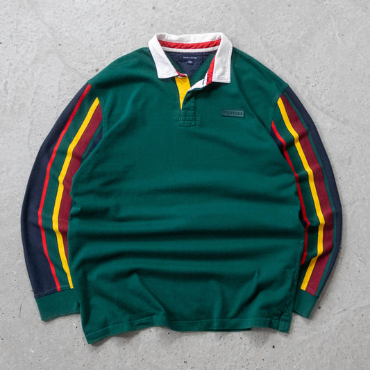 Tommy Hilfiger Colourblock Rugby Shirt - 2000s (XXL)