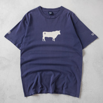 Vintage 90s Stussy Cow Brand Tee - L